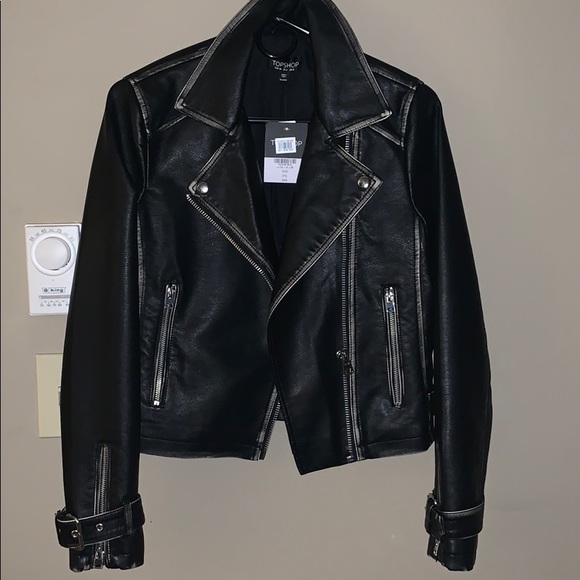 Topshop Jackets & Blazers - Topshop faux leather jacket